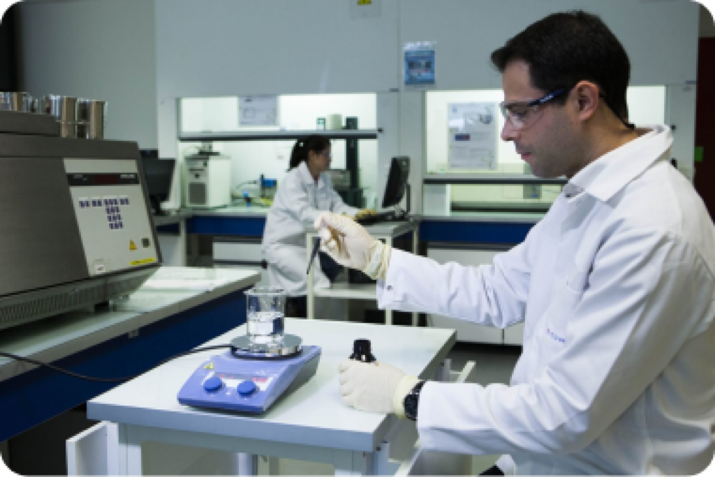 man working in lab